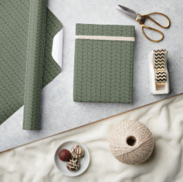 Papel De Regalo Comfy Cozy Knit Sweater Wrapping Paper - Green