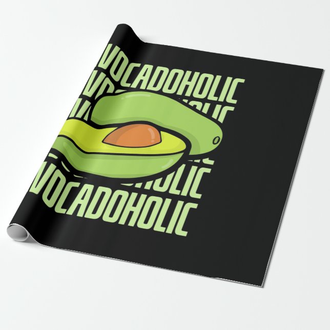 Papel De Regalo Comida de fruta de aguacate (Desenrollado)