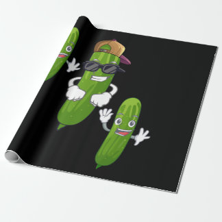 Papel De Regalo Comida divertida de pepino bailando