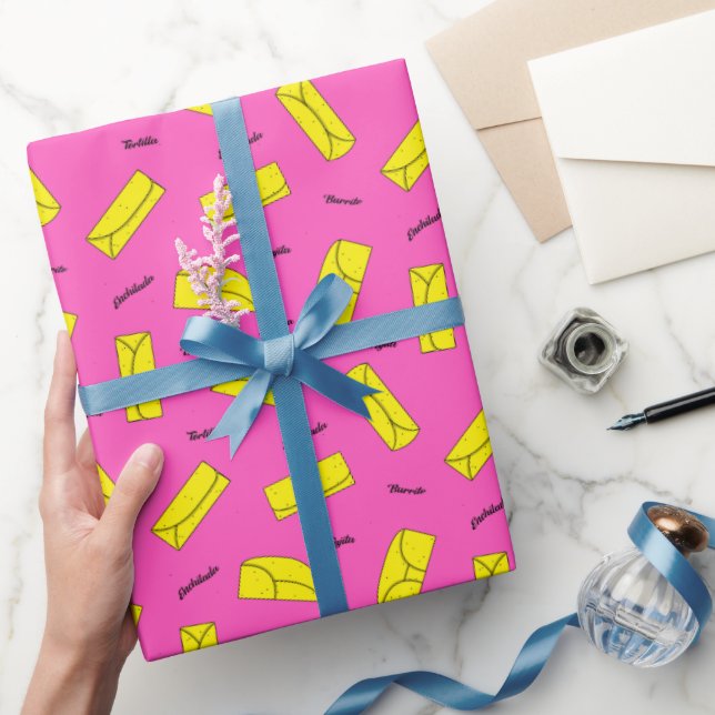 Papel De Regalo Comida Mexicana Ilustrada Patrón de Tortilla (Regalar)
