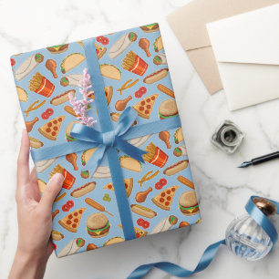 Papel De Regalo Comida rápida comida chatarra Pizza hamburguesas P