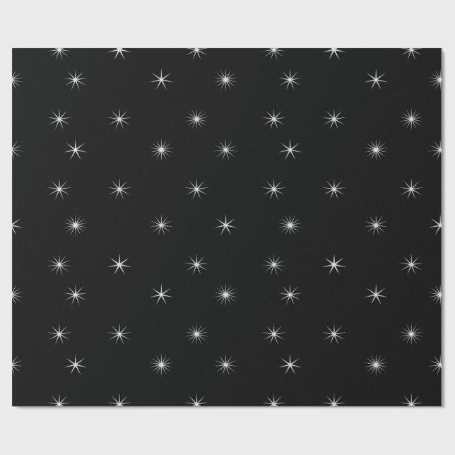 Papel De Regalo Comienza blanco sobre negro (Superficie plana)
