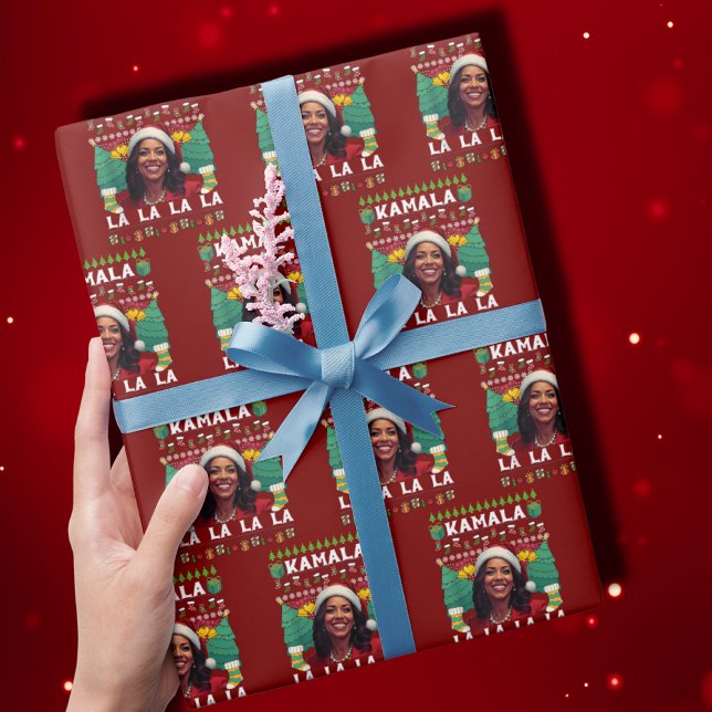 Papel De Regalo Comma La Gift, Navidades de Funny Kamala Harris 20 (Subido por el creador)