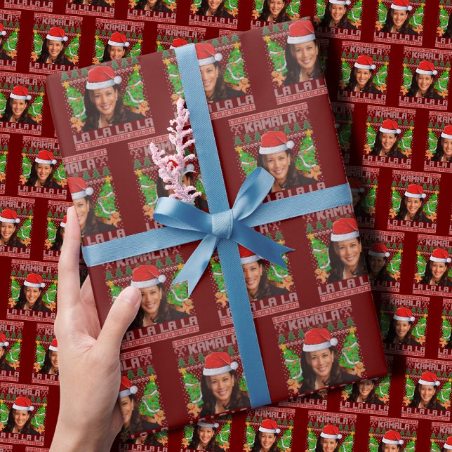 Papel De Regalo Comma La Xmas, Navidades de Kamala Harris 2024 (Subido por el creador)