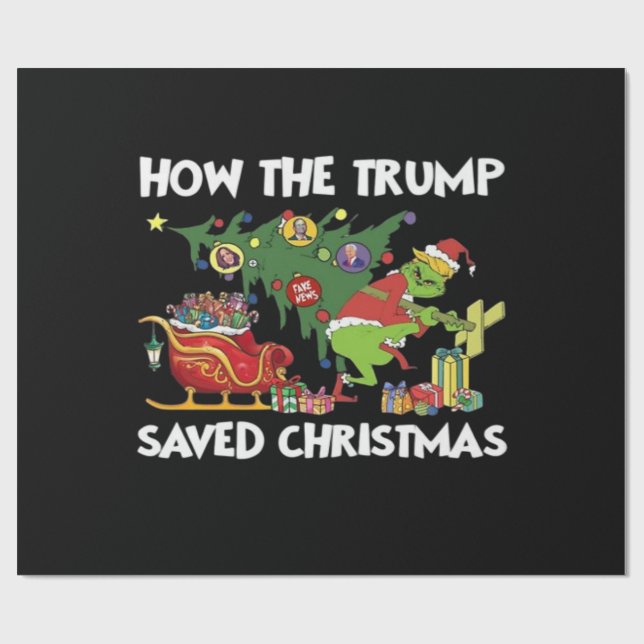 Papel De Regalo Cómo salvó Trump a los Navidades (Superficie plana)