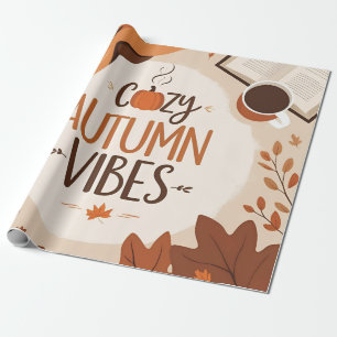 Papel De Regalo Cómodas vibraciones otoñales - Diseño plano Minima