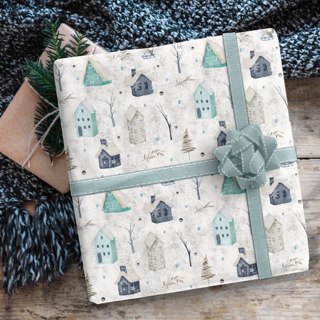 Papel De Regalo Cómodo Navidades del hogar ID985 Verde azulado (Subido por el creador)