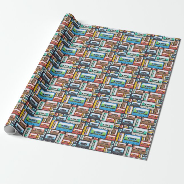 Papel De Regalo Composición abstracta de casetes compactos (Desenrollado)