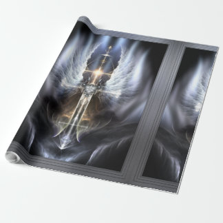 Papel De Regalo Composición de arte fractal de Heavenly Angel Wing