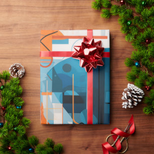Papel De Regalo Composición de formas geométricas abstractas
