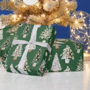 Papel De Regalo Composición de Navidad en Acuarela Boho Felicitaci