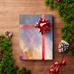 Papel De Regalo Composición floral pastel abstracta brillante
