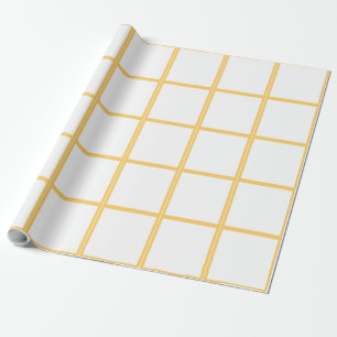 Papel De Regalo Comprobación blanca amarilla suave