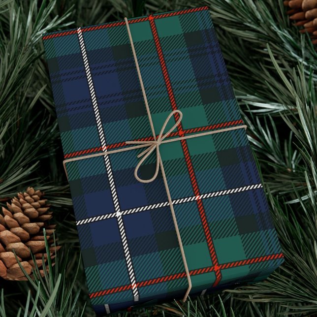 Papel De Regalo Comprobación Rustica De Tartan Clan Robertson (Plaid Tartan Clan Robertson Rustic Check Wrapping Paper)