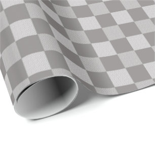 Papel De Regalo Comprobaciones de búfalo   Patrón revestido - Gr