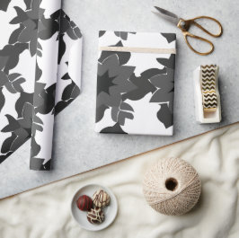 Papel De Regalo Compromiso con los Bodas florales de color gris ne