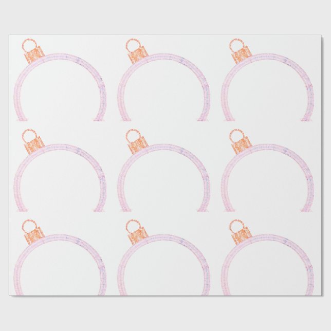 Papel de regalo con adorno rosa (Superficie plana)