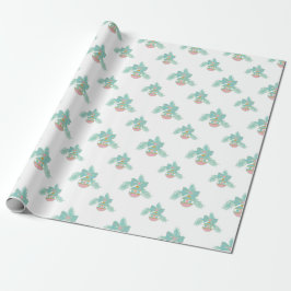 Papel de regalo con adornos Retro Rosa y Aqua