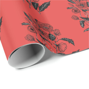 Papel de regalo con amapolas