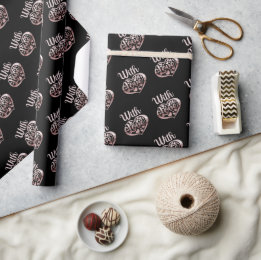 Papel De Regalo Con amor Valentine rosa corazones dorados negros