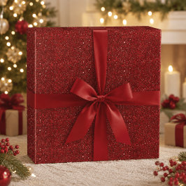 Papel de regalo con brillo rojo