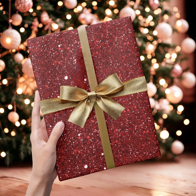 Papel de regalo con brillo rojo (Subido por el creador)