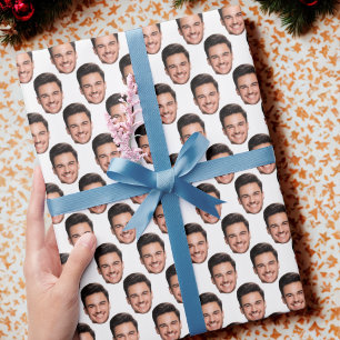 Papel de regalo con cara personalizada, envoltorio