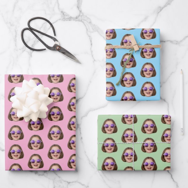 Papel de regalo con cara personalizada | Envoltura (Anverso)