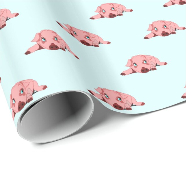 Papel de Regalo con Cerdito (Esquina del rollo)