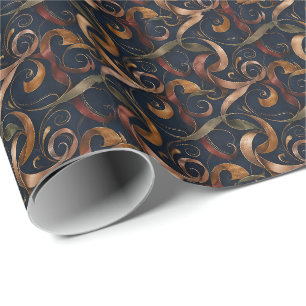 Papel de regalo con cinta de lujo Remolino elega