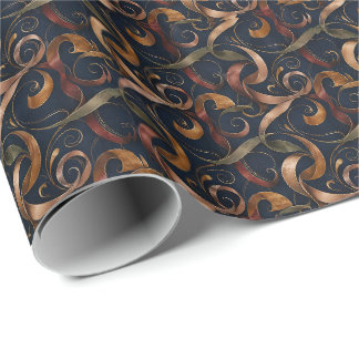 Papel de regalo con cinta de lujo | Remolino elega