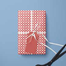 Papel de regalo con corazones de gingham preppy ro