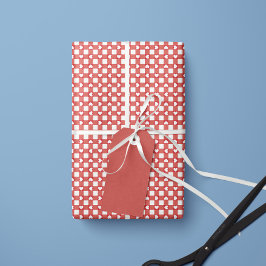 Papel de regalo con corazones de gingham preppy ro