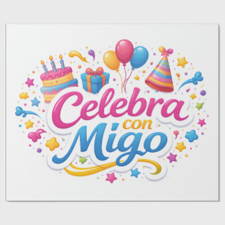 Papel de Regalo con Diseño “Celebra Conmigo” | Env