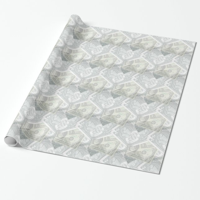 Papel de regalo con dólares (Desenrollado)