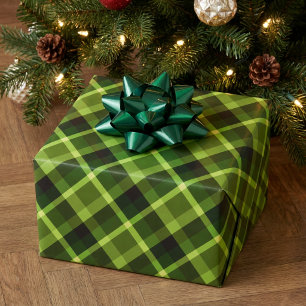 Papel de regalo con elegante estampado de cuadros