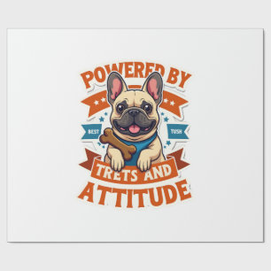 Papel De Regalo Con Energía De Golosinas Y Actitud Bulldog Francés