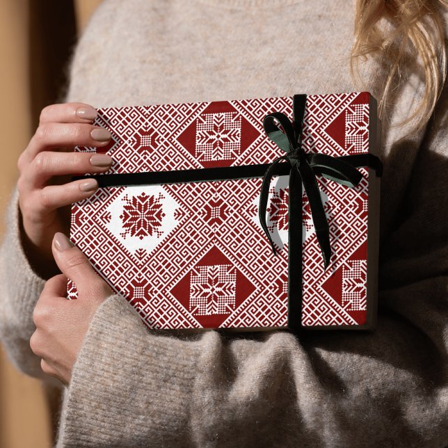 Papel de regalo con estampado clásico de Tatreez p (Subido por el creador)