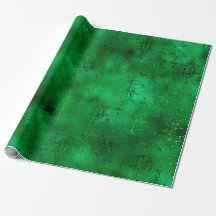 Papel de regalo con estampado damasco verde esmera