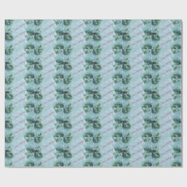 Papel de regalo con estampado de copos de nieve
