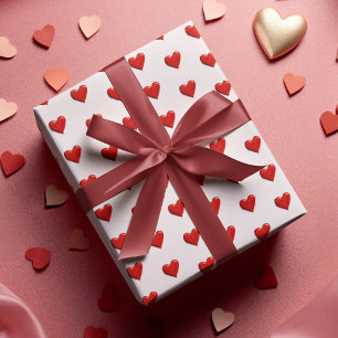 Papel de Regalo con Estampado de Corazones para el