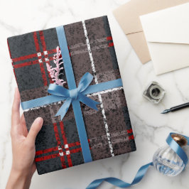 Papel de regalo con estampado de cuadros de Navida