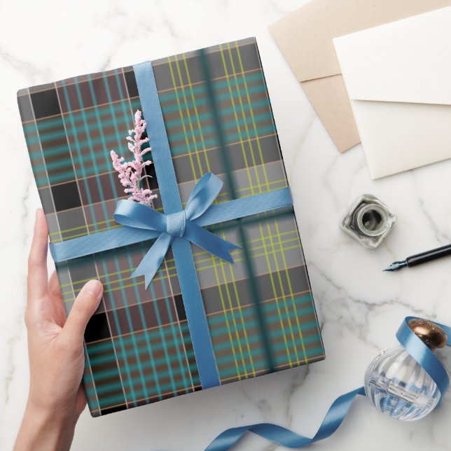 Papel de regalo con estampado de cuadros de Navida (Regalar)