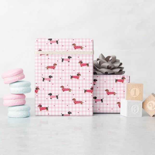 Papel de regalo con estampado de cuadros escoceses (Baby Shower)