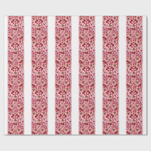 Papel de regalo con estampado de lazo de corazón C