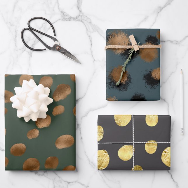 Papel de regalo con estampado de piel de guepardo  (Anverso)