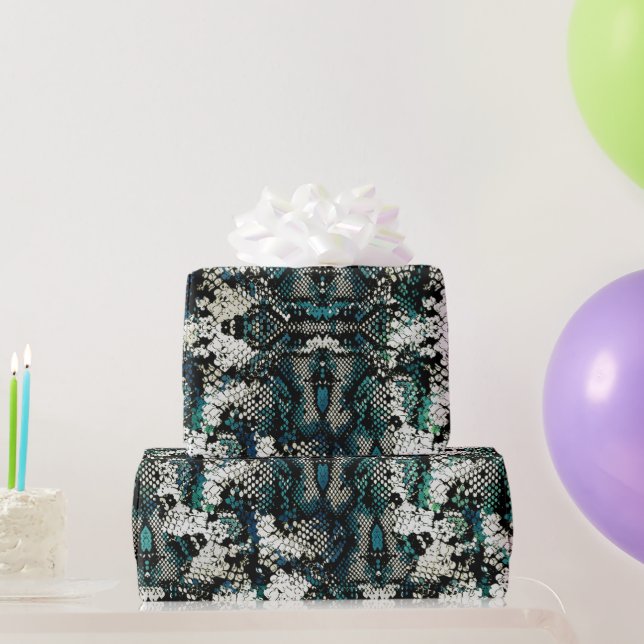 Papel de regalo con estampado de piel de serpiente (Regalos de fiesta)