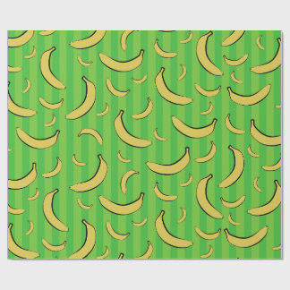 Papel de regalo con estampado de plátano