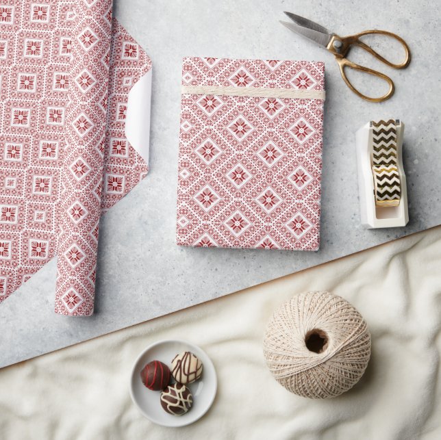 Papel de regalo con estampado de punto palestino (Artesanía)