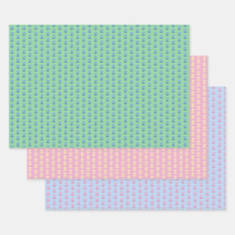 Papel de regalo con estampado en bloque sobre raya